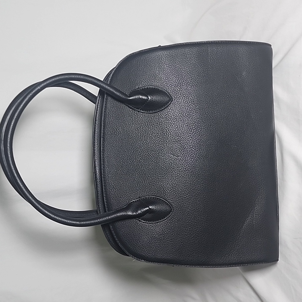 Sophisticated Black Leather Satchel
